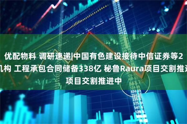 优配物料 调研速递|中国有色建设接待中信证券等2家机构 工程承包合同储备338亿 秘鲁Raura项目交割推进中
